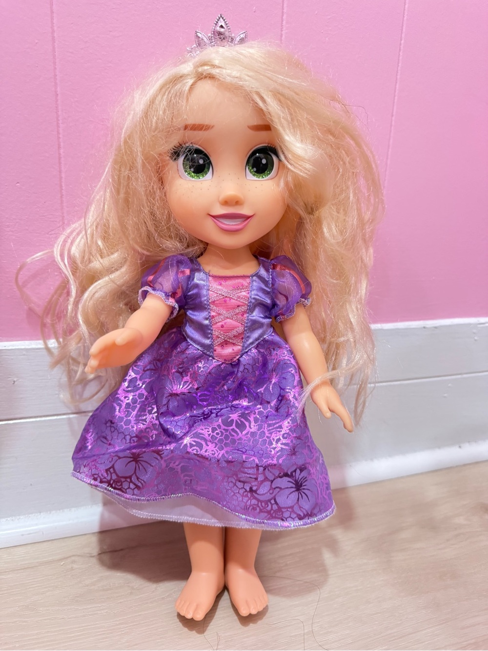 Princess Doll in Purple Dress with Blonde Hair